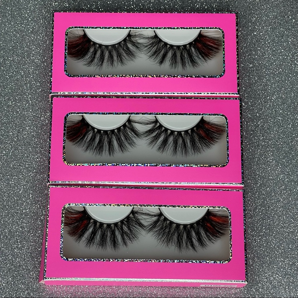 Red Color Lashes